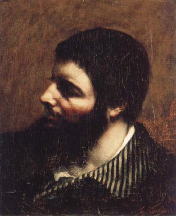 Gustave Courbet Self-Portrait with Striped Collar china oil painting image